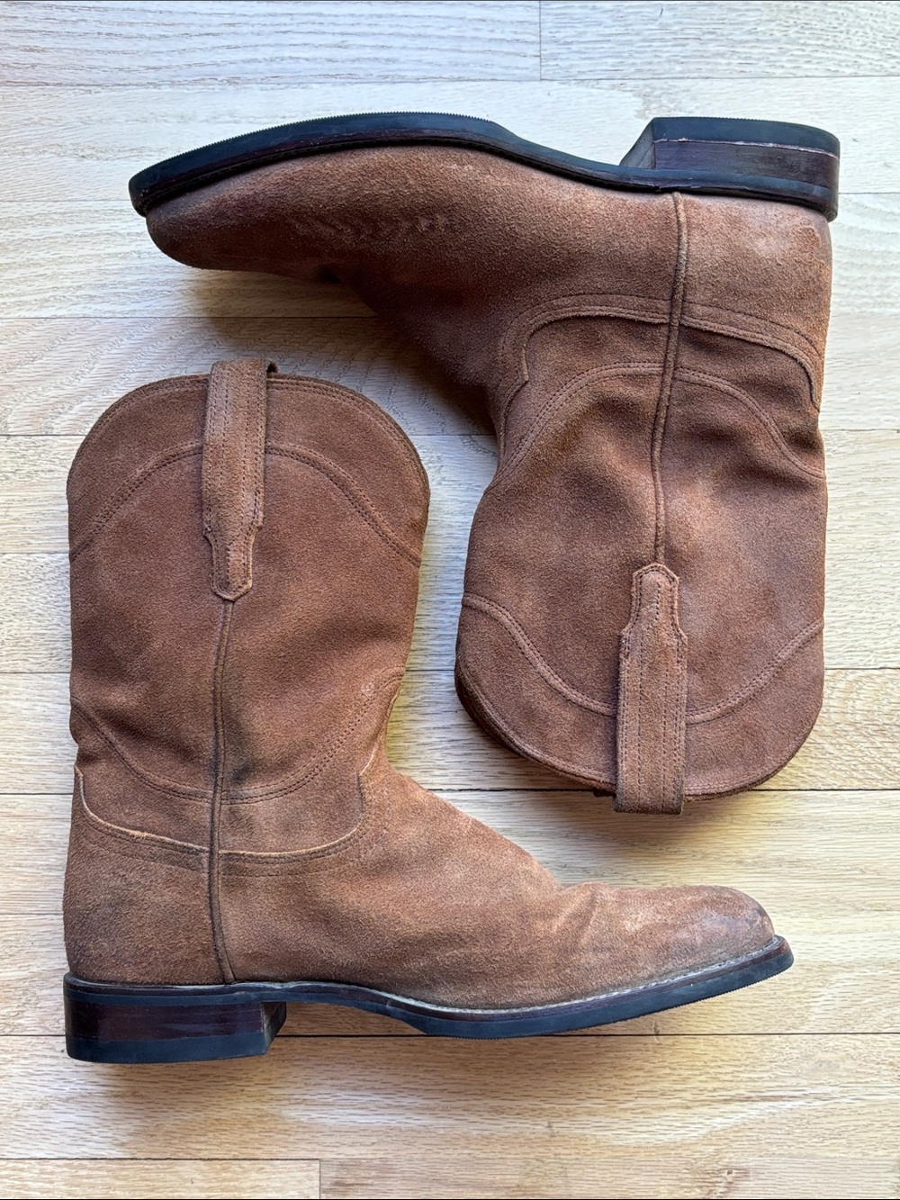 Tecovas Men’s The Earl Roper Boot Size 10.5 D Bourbon Calfskin Leather Western